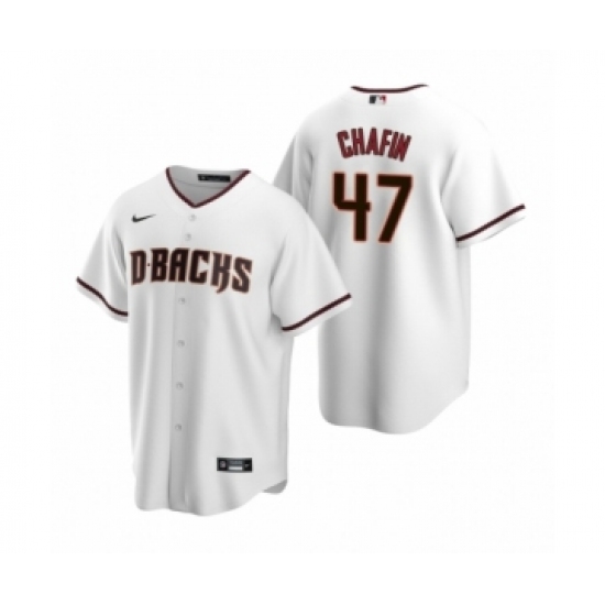 Men's Arizona Diamondbacks #47 Andrew Chafin Nike White Replica Home Jersey - Ujersey