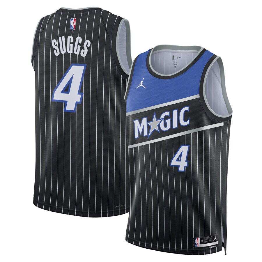 Unisex Orlando Magic Jalen Suggs Jordan Brand Black Swingman Jersey - Statement Edition