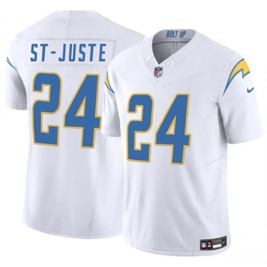 Men's Los Angeles Chargers #24 Benjamin St-Juste White 2024 F.U.S.E. Vapor Limited Football Stitched Jersey - Ujersey