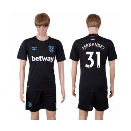 West Ham United #31 Fernandes Away Soccer Club Jersey