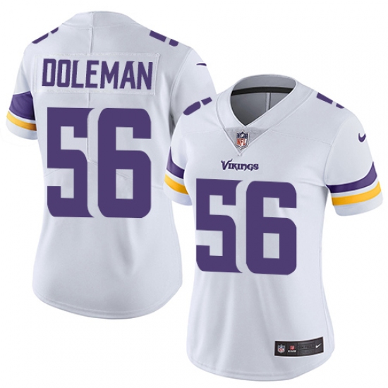 Women's Nike Minnesota Vikings #56 Chris Doleman Elite White NFL Jersey - Ujersey