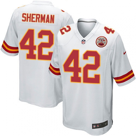 Men's Nike Kansas City Chiefs #42 Anthony Sherman Game White NFL Jersey - Ujersey