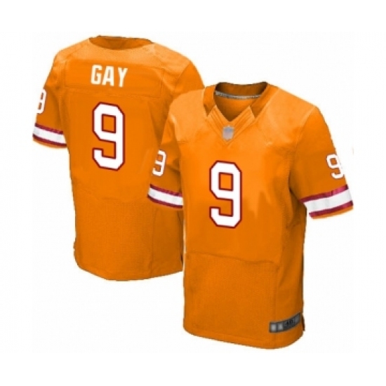 Men's Tampa Bay Buccaneers #9 Matt Gay Elite Orange Glaze Alternate Football Jersey - Ujersey