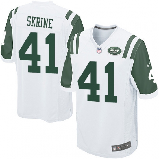 Men's Nike New York Jets #41 Buster Skrine Game White NFL Jersey - Ujersey