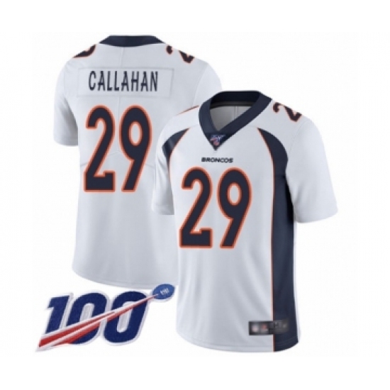 Men's Denver Broncos #29 Bryce Callahan White Vapor Untouchable Limited Player 100th Season Football Jersey - Ujersey