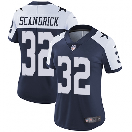 Women's Nike Dallas Cowboys #32 Orlando Scandrick Navy Blue Throwback Alternate Vapor Untouchable Limited Player NFL Jersey - Ujersey