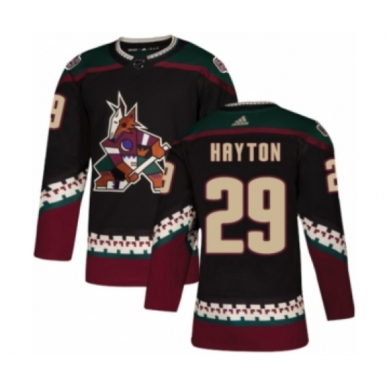 Youth Arizona Coyotes #29 Barrett Hayton Authentic Black Alternate Hockey Jersey - Ujersey