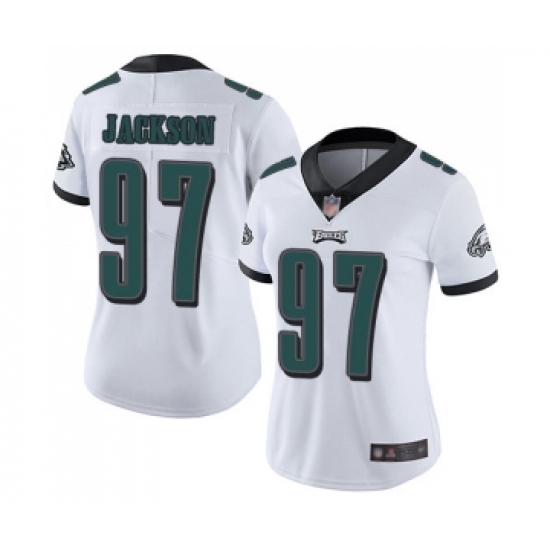 Women's Philadelphia Eagles #97 Malik Jackson White Vapor Untouchable Limited Player Football Jersey - Ujersey