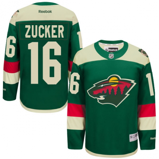 Men's Reebok Minnesota Wild #16 Jason Zucker Authentic Green 2016 Stadium Series NHL Jersey - Ujersey