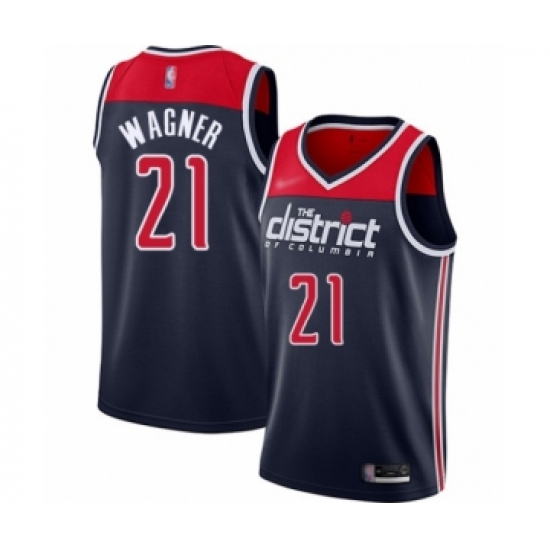 Women's Washington Wizards #21 Moritz Wagner Swingman Navy Blue Finished Basketball Jersey - Statement Edition - Ujersey