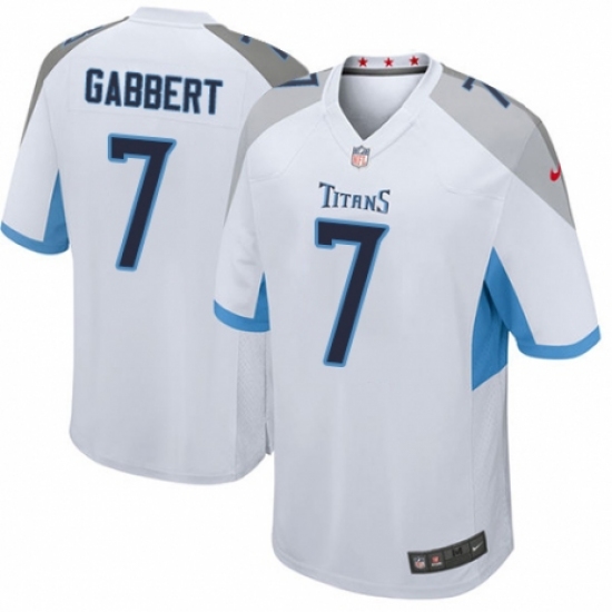Men's Nike Tennessee Titans #7 Blaine Gabbert Game White NFL Jersey - Ujersey