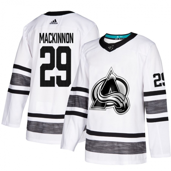 Men's Adidas Colorado Avalanche #29 Nathan MacKinnon White 2019 All-Star Game Parley Authentic Stitched NHL Jersey - Ujersey