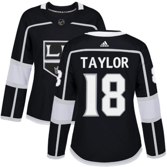 Women's Adidas Los Angeles Kings #18 Dave Taylor Authentic Black Home NHL Jersey - Ujersey