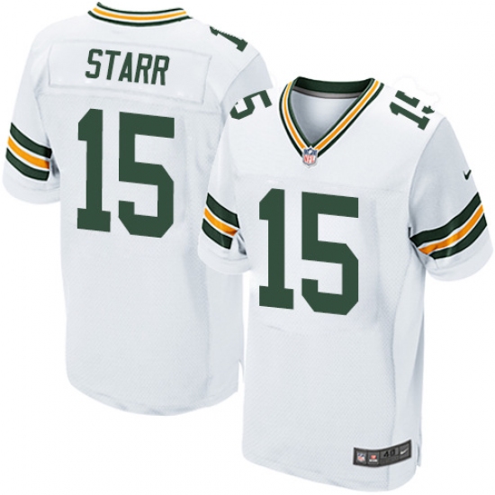 Men's Nike Green Bay Packers #15 Bart Starr Elite White NFL Jersey - Ujersey