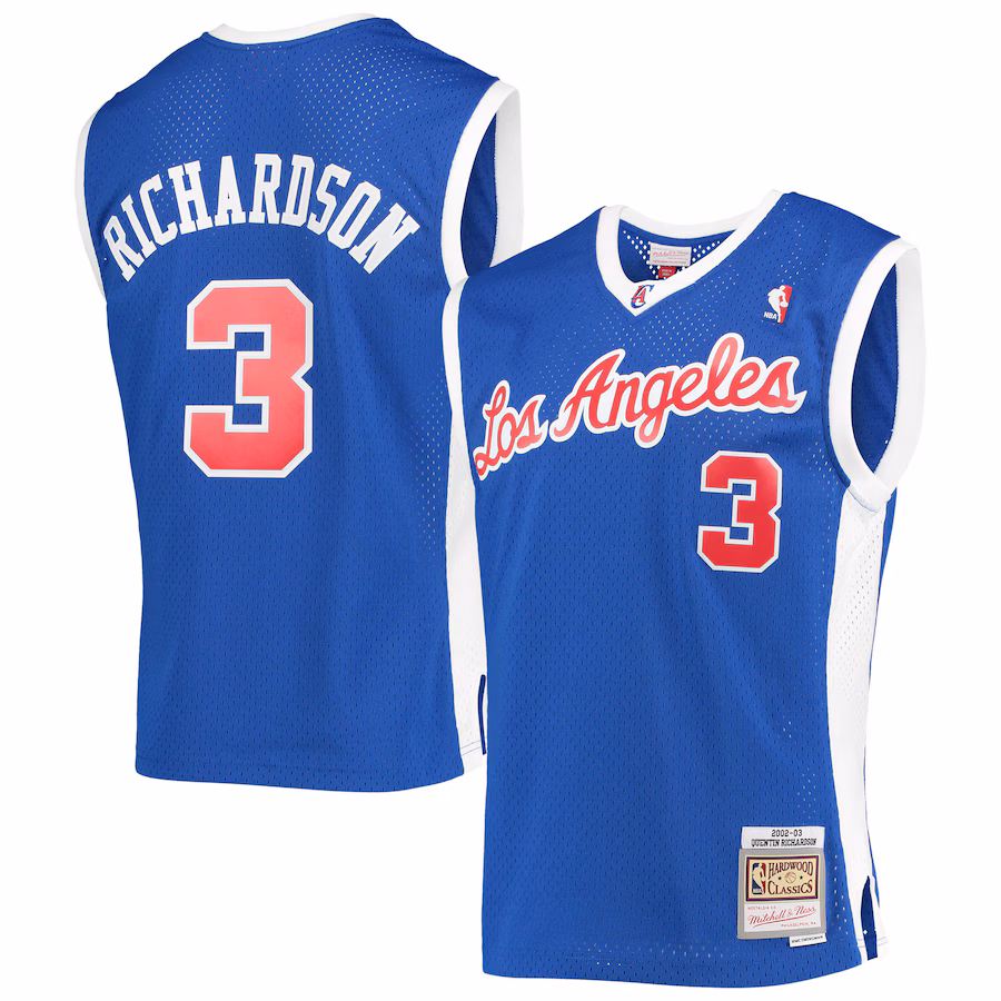 Men's LA Clippers Quentin Richardson Mitchell & Ness Royal 2002/03 Hardwood Classics Swingman Jersey - Ujersey