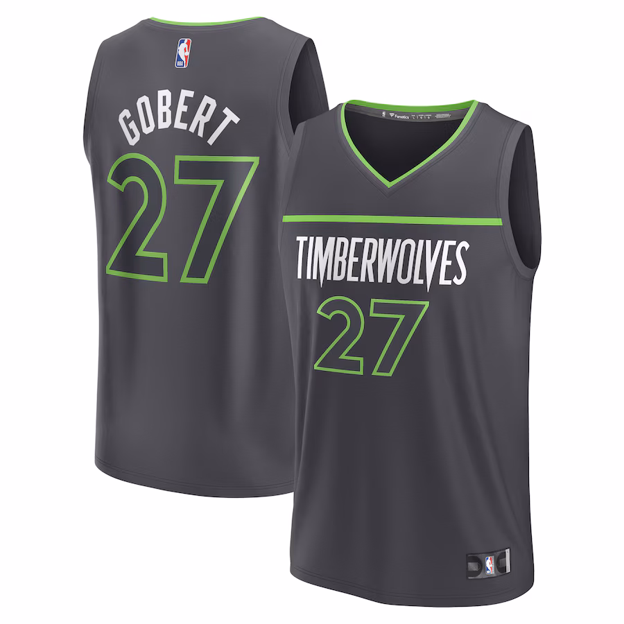 Youth Minnesota Timberwolves Rudy Gobert Fanatics Black Fast Break Replica Player Jersey - Statement Edition - Ujersey