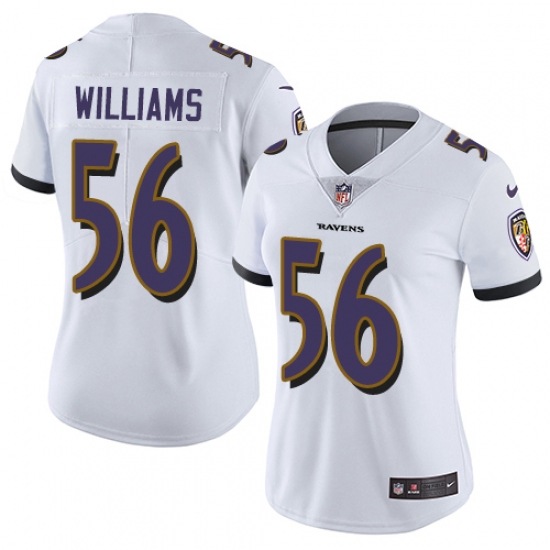 Women's Nike Baltimore Ravens #56 Tim Williams White Vapor Untouchable Limited Player NFL Jersey - Ujersey
