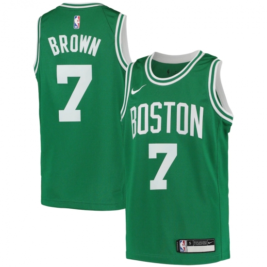 Youth Boston Celtics #7 Jaylen Brown Nike Kelly Green 2020-21 Swingman Jersey - Ujersey