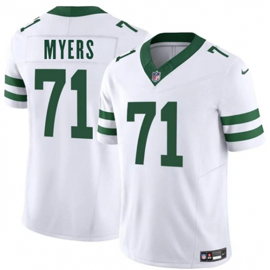 Men's New York Jets #71 Josh Myers White 2025 F.U.S.E. Vapor Untouchable Limited Football Stitched Jersey - Ujersey