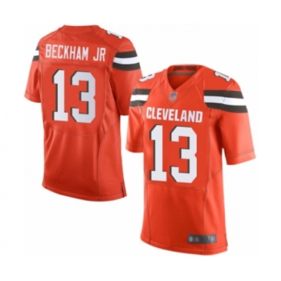 Men's Odell Beckham Jr. Elite Orange Nike Jersey NFL Cleveland Browns #13 Alternate - Ujersey