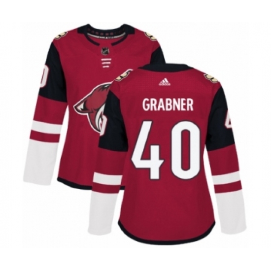 Women's Adidas Arizona Coyotes #40 Michael Grabner Premier Burgundy Red Home NHL Jersey - Ujersey
