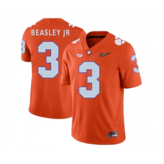 Clemson Tigers 3 Vic Beasley Jr. Orange With Diamond Logo College Football Jersey - Ujersey