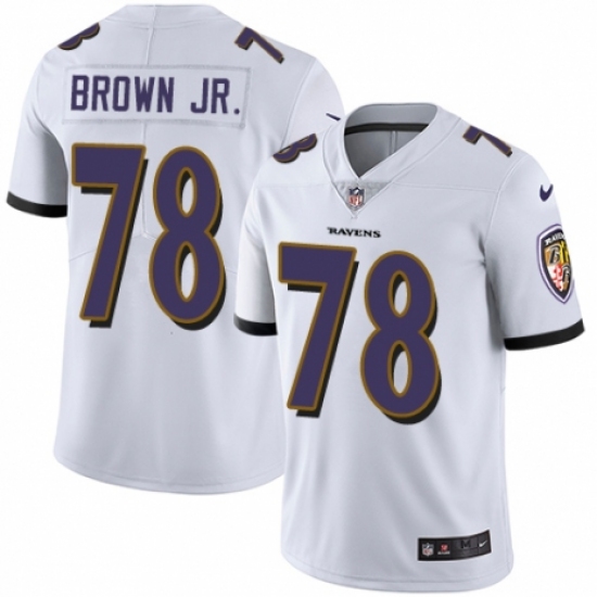Youth Nike Baltimore Ravens #78 Orlando Brown Jr. White Vapor Untouchable Limited Player NFL Jersey - Ujersey