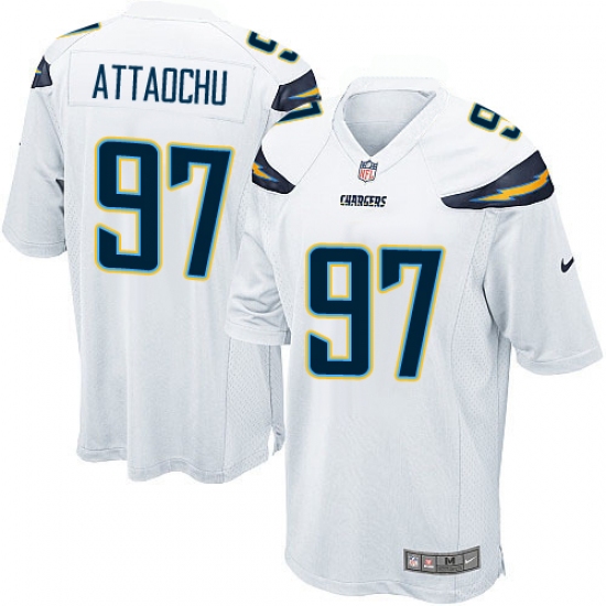 Men's Nike Los Angeles Chargers #97 Jeremiah Attaochu Game White NFL Jersey - Ujersey