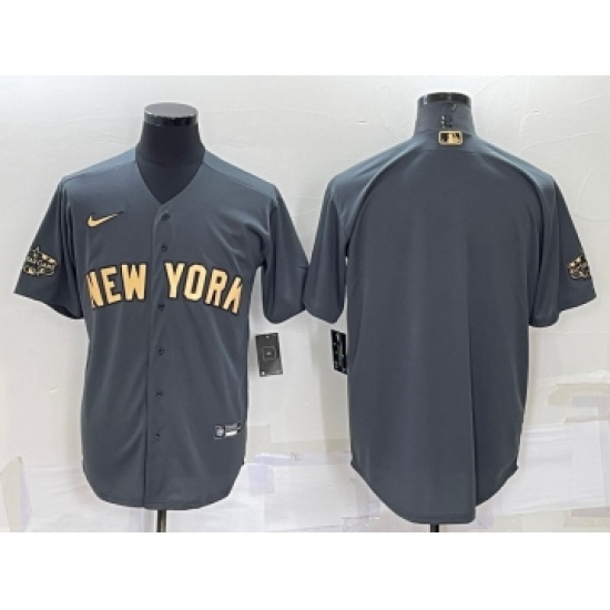 Men's New York Yankees Blank Grey 2022 All Star Stitched Cool Base Nike Jersey - Ujersey