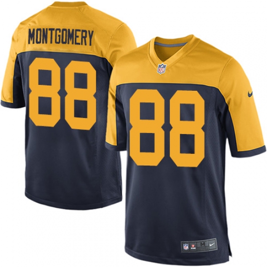 Men's Nike Green Bay Packers #88 Ty Montgomery Game Navy Blue Alternate NFL Jersey - Ujersey