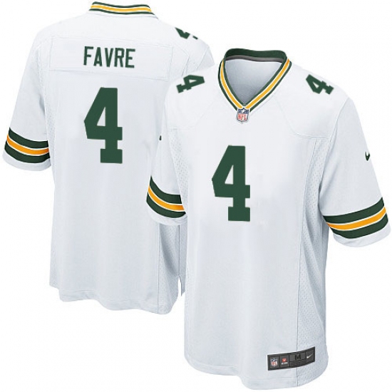 Men's Nike Green Bay Packers #4 Brett Favre Game White NFL Jersey - Ujersey