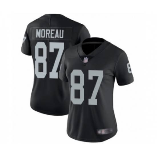 Women's Oakland Raiders #87 Foster Moreau Black Team Color Vapor Untouchable Limited Player Football Jersey