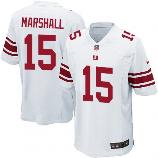 Men's Nike New York Giants #15 Brandon Marshall Game White NFL Jersey