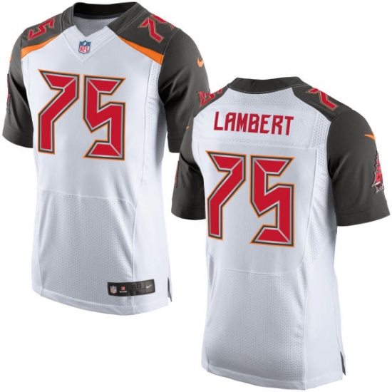 Men's Nike Tampa Bay Buccaneers #75 Davonte Lambert Elite White NFL Jersey - Ujersey