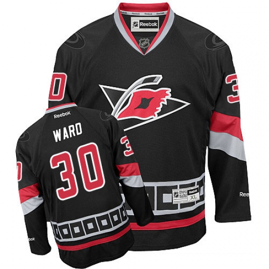 Youth Reebok Carolina Hurricanes #30 Cam Ward Authentic Black Third NHL Jersey - Ujersey