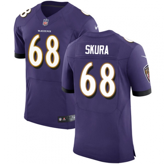 Men's Nike Baltimore Ravens #68 Matt Skura Purple Team Color Vapor Untouchable Elite Player NFL Jersey - Ujersey