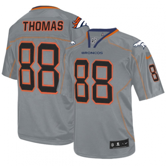 Men's Nike Denver Broncos #88 Demaryius Thomas Elite Lights Out Grey NFL Jersey - Ujersey