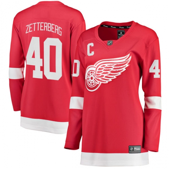 Women's Detroit Red Wings #40 Henrik Zetterberg Fanatics Branded Red Home Breakaway NHL Jersey - Ujersey