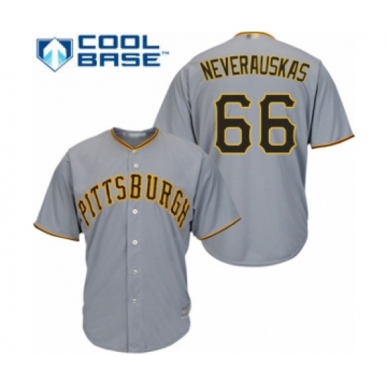 Youth Pittsburgh Pirates #66 Dovydas Neverauskas Authentic Grey Road Cool Base Baseball Player Jersey - Ujersey