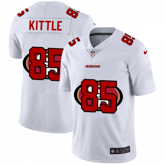 Men's San Francisco 49ers #85 George Kittle White Nike White Shadow Edition Limited Jersey - Ujersey