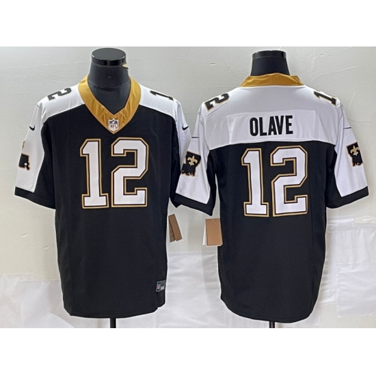 Men's New Orleans Saints #12 Chris Olave Black 2023 FUSE 1987 Legacy Vapor Stitched Jersey - Ujersey