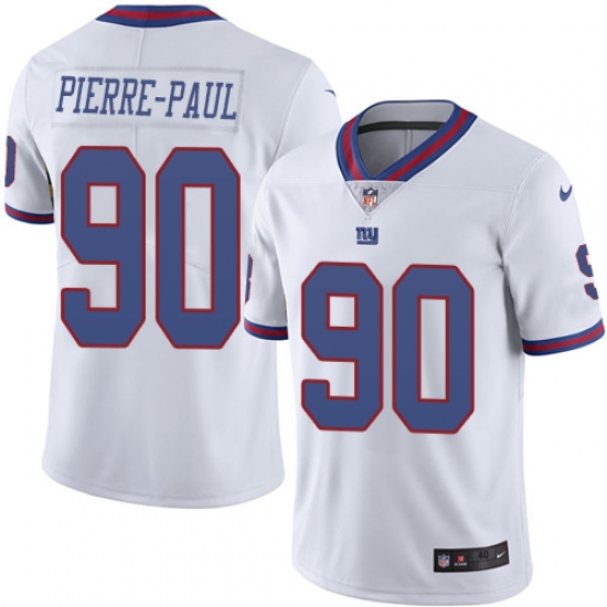 Men's Nike New York Giants #90 Jason Pierre-Paul Elite White Rush Vapor Untouchable NFL Jersey - Ujersey