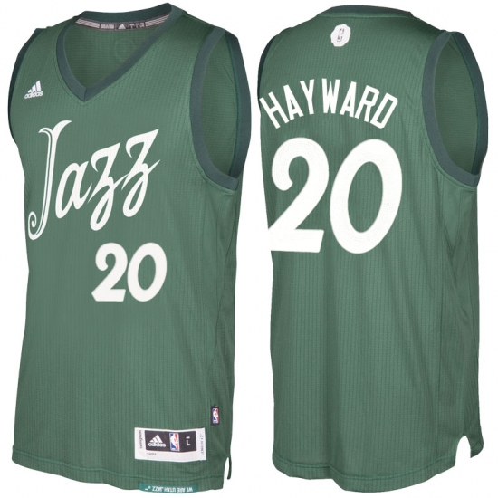 Men's Utah Jazz #20 Gordon Hayward adidas Green 2016-2017 Christmas Day NBA Swingman Jersey - Ujersey
