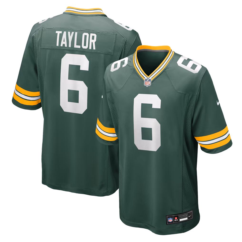 Men's Green Bay Packers Tyrod Taylor Nike Green Team Game Jersey