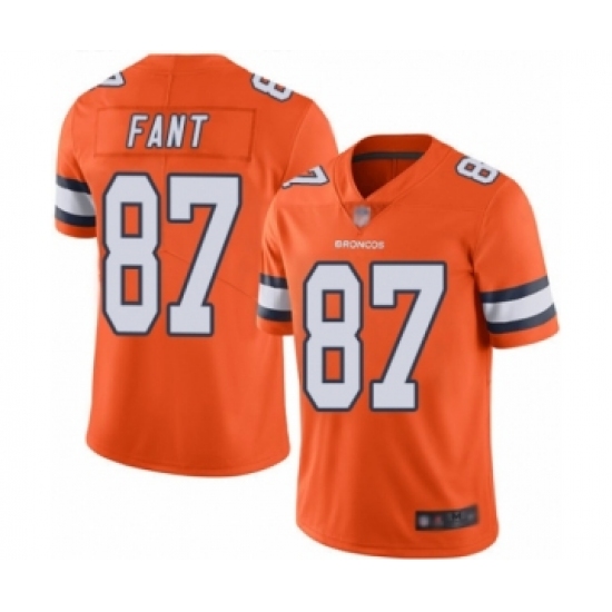 Youth Denver Broncos #87 Noah Fant Limited Orange Rush Vapor Untouchable Football Jersey - Ujersey