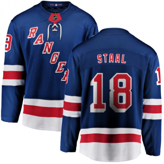 Youth New York Rangers #18 Marc Staal Fanatics Branded Royal Blue Home Breakaway NHL Jersey - Ujersey