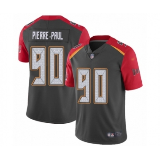 Youth Tampa Bay Buccaneers #90 Jason Pierre-Paul Limited Gray Inverted Legend Football Jersey - Ujersey