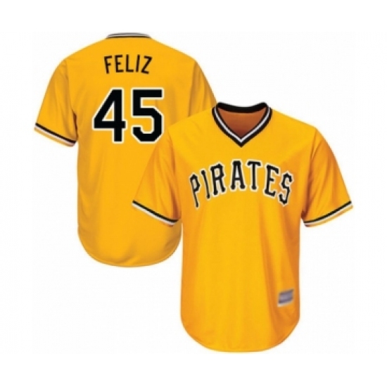Youth Pittsburgh Pirates #45 Michael Feliz Authentic Gold Alternate Cool Base Baseball Player Jersey - Ujersey
