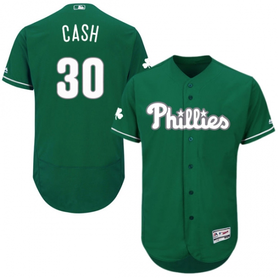 Men's Majestic Philadelphia Phillies #30 Dave Cash Green Celtic Flexbase Authentic Collection MLB Jersey - Ujersey