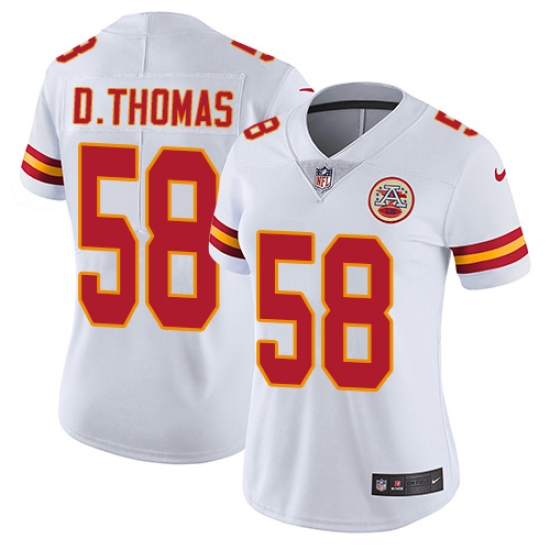 Women's Nike Kansas City Chiefs #58 Derrick Thomas Elite White NFL Jersey - Ujersey